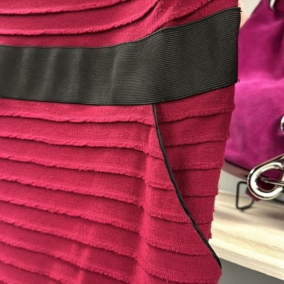 Kay Unger magenta midi dress with pockets Size 6 - Picture 2 of 6